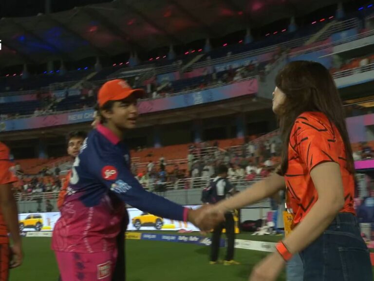WATCH: SRH owner Kavya Maran praises Vaibhav Sooryavanshi for his knock